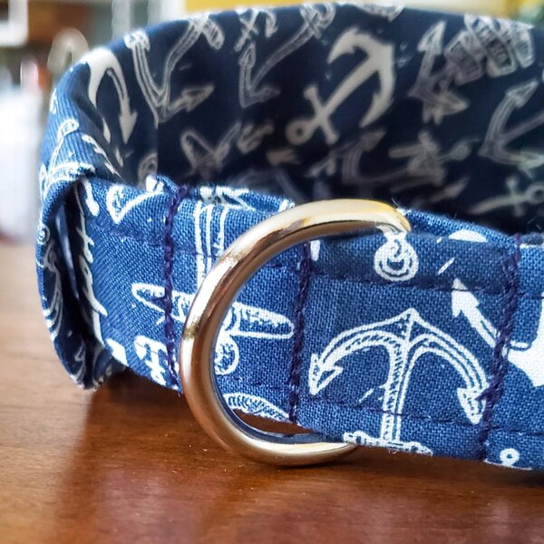 Navy Blue Dog Collar Etsy