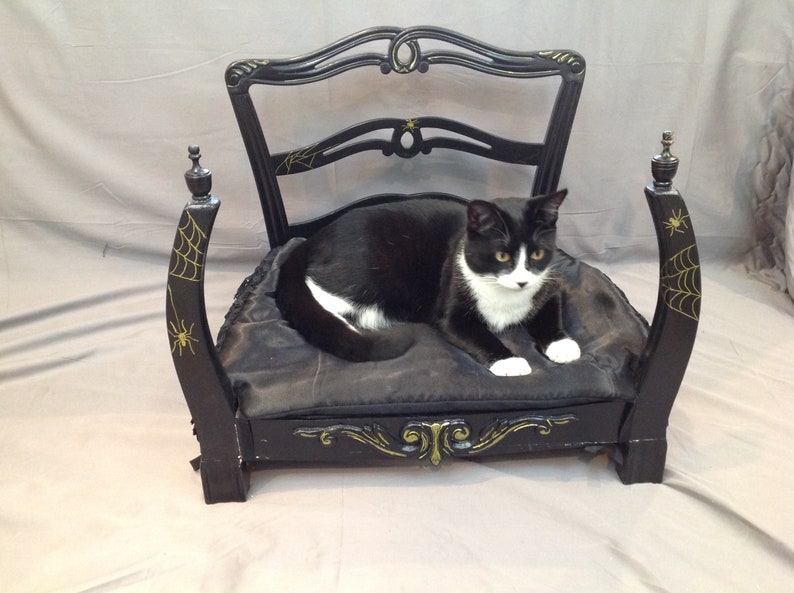 Cat bed goth cat bed gothic pet bed gothic dog bed Etsy