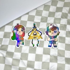 Gravity Falls Inspired Vinyl Holographic Stickers