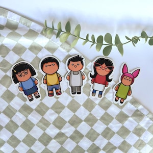 Bob&#39;s Burgers Inspired Vinyl Glossy Stickers