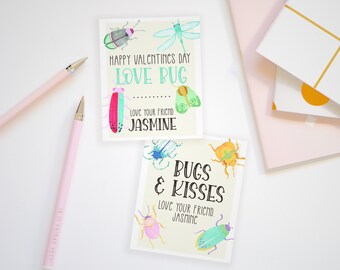 Bug Kids Valentine Tags · Love Bug Printable Classroom Valentines · Happy Valentine's Day · Instant Download Gift Favor Tags · DIGITAL FILE