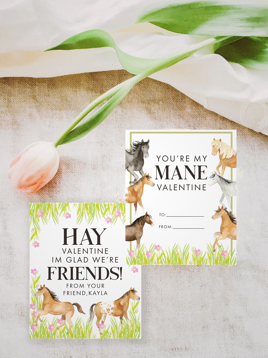 Horse Valentine Cards, Kids Valentine Cards, Printable Horse Valentines ...