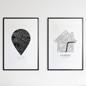 Impression de carte personnalisée, Impressions de carte personnalisées, Plan de la ville, N'importe quel lieu, Art mural de carte de localisation, Cadeau personnalisé d'anniversaire de naissance, Numérique
