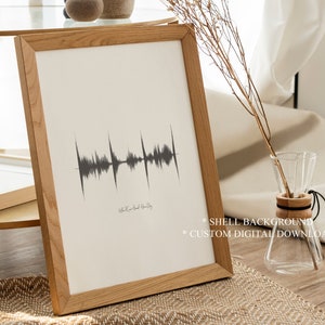 Arte musical, Impresión de ondas sonoras, Regalo de primer aniversario, Código QR, Para él, Para ella, Para pareja, Para novio, Primer aniversario, Primer aniversario