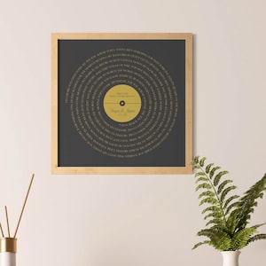 Sound Wave Print,Song Lyrics Print,Our First Dance Lyrics,Wedding Song Gift For Him Her,Personalised Anniversary Gift,Digital