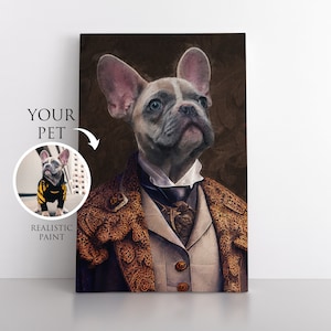 Custom Pet Portrait, Royal Pet Portrait,King Queen Pet,Regal Art,Dog Art,Pet Loss Gift,Dog Portrait,Renaissance Animal Painting,Funny Pet