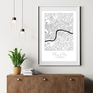 Mapa de dónde empezó todo / Dónde nos conocimos, Nuestra primera cita, Regalo personalizado, Regalo para novio, Regalo para ella, Mapa de la primera cita, Decoración del hogar
