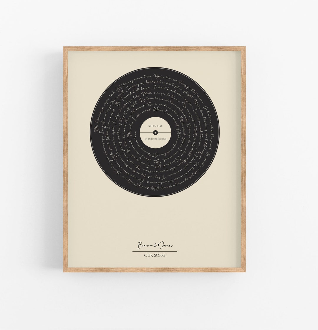 Sound Wave Print,song Lyrics Print,our First Dance Lyrics,wedding