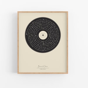Sound Wave Print,Song Lyrics Print,Our First Dance Lyrics,Wedding Song Gift For Him Her,Personalised Anniversary Gift,Digital