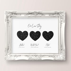 Cadeau mari, cadeau femme, carte des étoiles, cadeau d'anniversaire personnalisé, cadeau personnalisé pour lui, impression date de mariage, impression ciel nocturne personnalisée, numérique