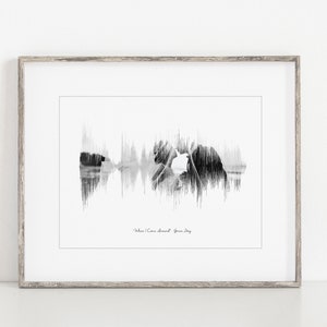 Valentines Day Gift,Custom Wedding Song,Sound Wave Art,Gift for Wife,Gift for Him,Husband Gift,Gift for Girlfriend,Boyfriend Gift