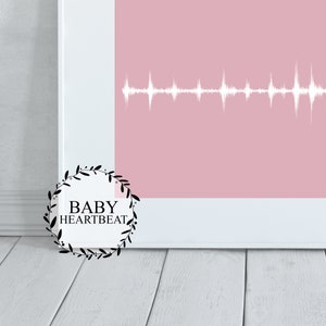 Babys Heartbeat Art,Valentines Day Gift,Ultrasound Gift,Gender Suprise,Gender Reveal Gift,Sound Wave Art,Mothers Day Gift,Baby Shower Gift