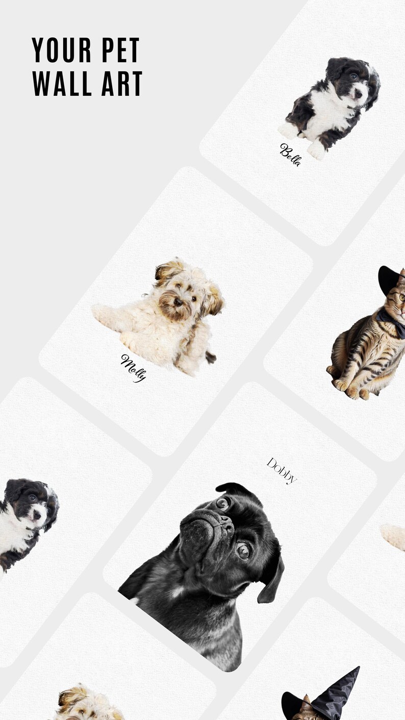 Custom Pet Portrait From Photo | Personalized Pet Art (digital File) - Etsy