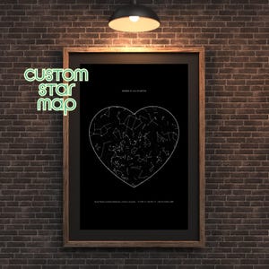 Night Sky Print,Our Star,Custom Night Sky,Special Date Anniversary Gift,Star Map Poster,Wedding Gift,Constellation Print,Personalised Gift
