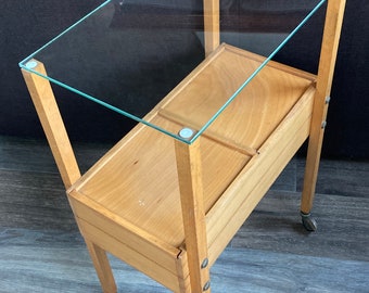 Vintage Sewing Trolley Mid Century Sewing Cabinet