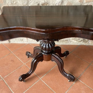 Antique Victorian Game Table Mahogany