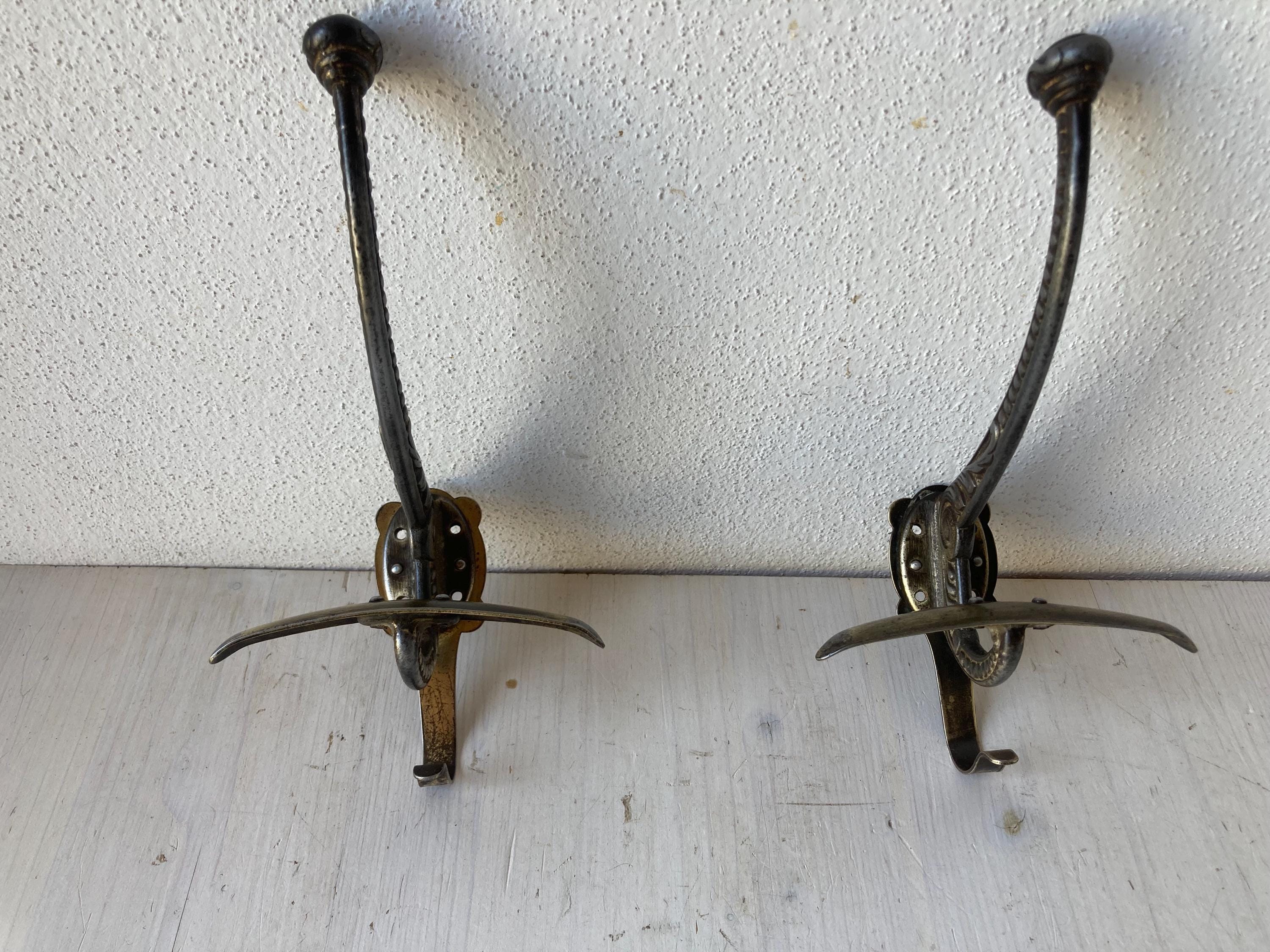 Generico Appendiabiti Appendiabiti Vintage in Legno con 10 Ganci e Seduta per Corridoio Soggiorno Camera da Letto Armadio Autoportante a 2 Livelli Scarpiera 0 x 32 x 10 cm