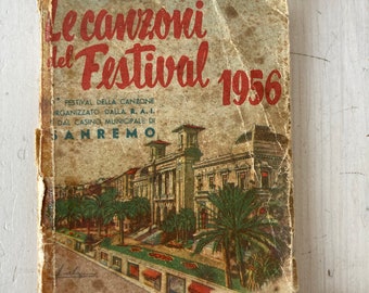 livret de chansons vintage 1956 Le Canzoni del Festival livre italien