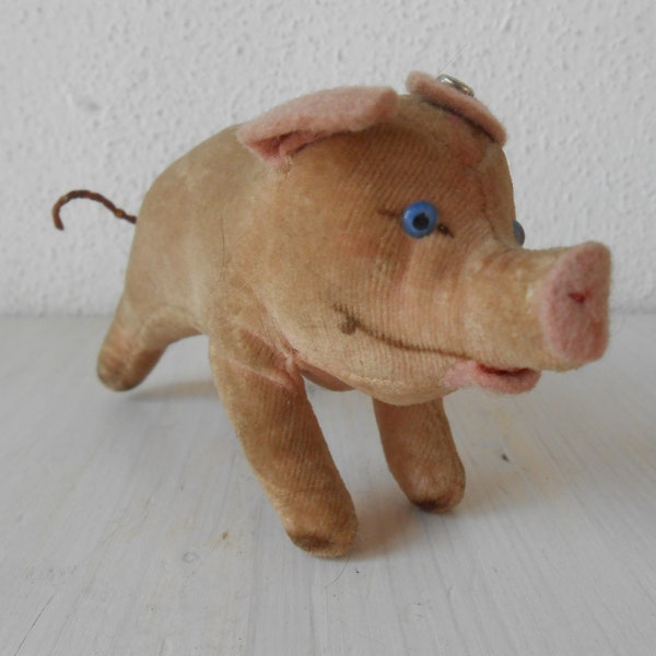 Superbe Peluche Steiff Vintage - Cochon / Sanglier En Très Bon état - Collection