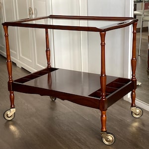 Vintage Trolley Bar Mid-century Food Serving Bar 1950s