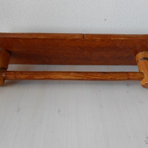 Vintage Towel Holder Bamboo 1970s