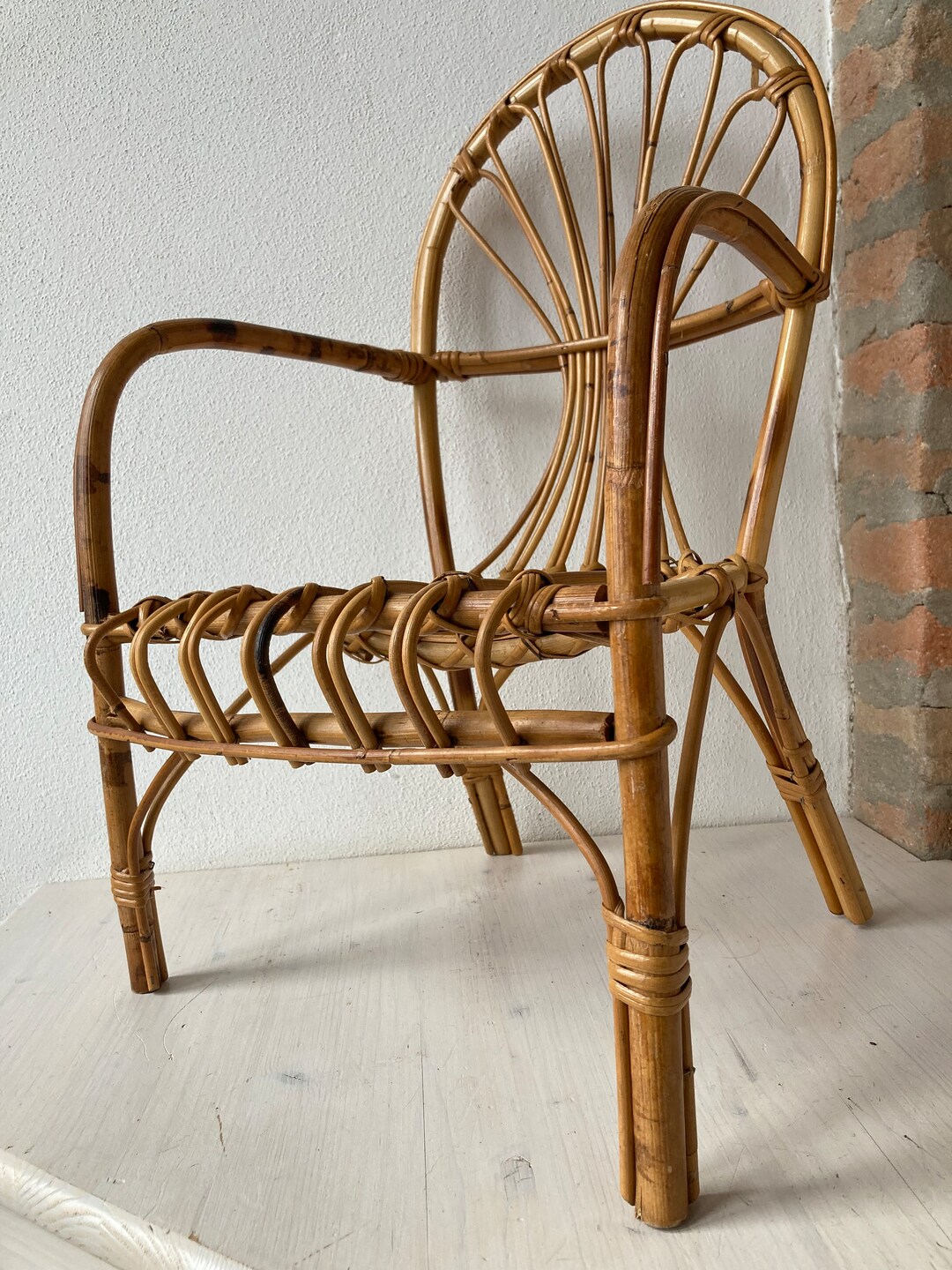 Vintage Bamboo Baby Chair 1970s Etsy