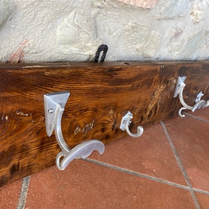 Vintage Wood Coat Rack Rustic Country Coat Hanger Craftsmanship
