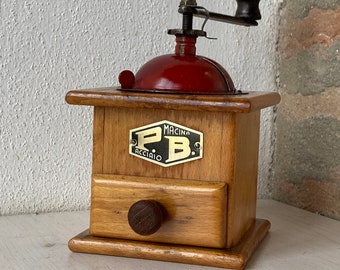 Vintage Coffee Grinder Antique Italian Coffee Mill PB