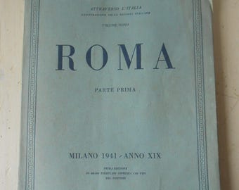 Vintage Book Travel Guide of Italy 1941 Rome