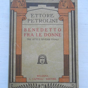 Libro Vintage Teatro 1933 Ettore Petrolini