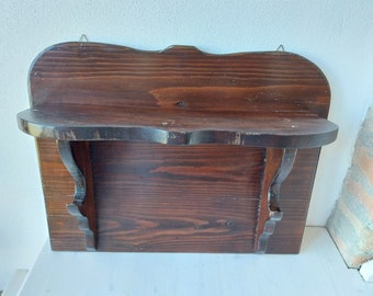 Vintage Shelf Softwood Display Country Style 70s