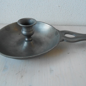 Vintage Pewter Candle Holder 50s