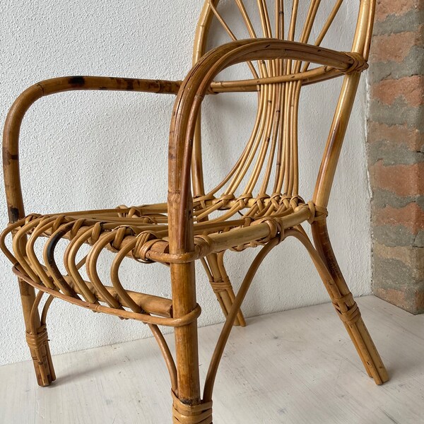 Bamboo Chair Etsy