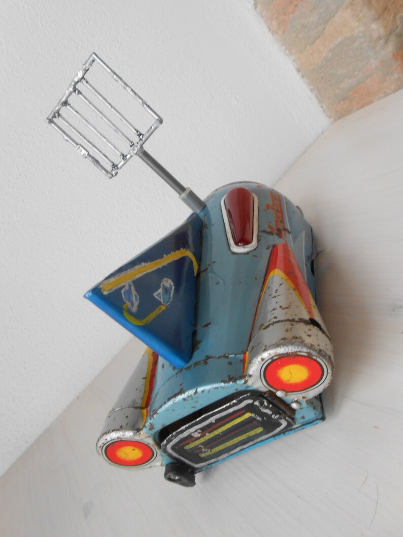 Vintage Zinn Spielzeug antike Atom Rakete 7 1950 ...