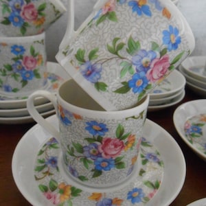 Vintage Coffee Set Fine Germany Porcelain 70s Royal Rhenania