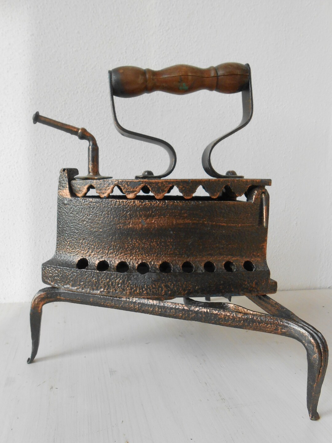 Antique Charcoal Iron Italian Early 1900s Etsy