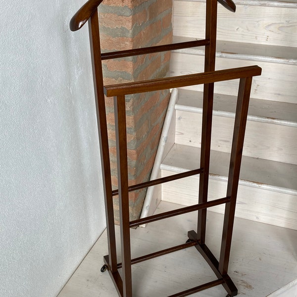 Vintage Valet Stand Made in Italy 50s Beech Wood