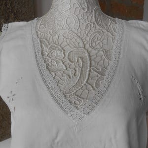 Vintage Nightgown White Romantic 40s Night Dress