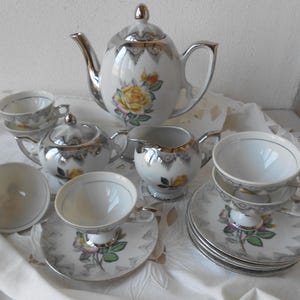 Vintage Kaffeegedeck 1950 Bavaria Feinporzellan