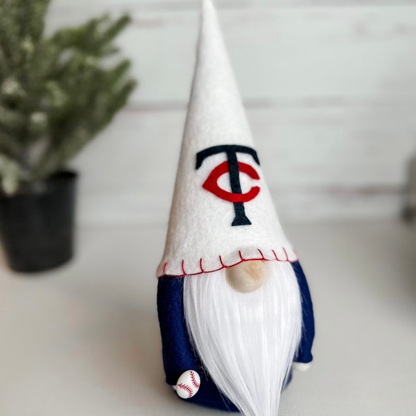 Minnesota Twins Gnome, MLB Baseball Decoration, Handmade Decor, Bar Shelf, Homemade Guy Gift, Tomte Nisse, Husband Minnesota Present, Sport