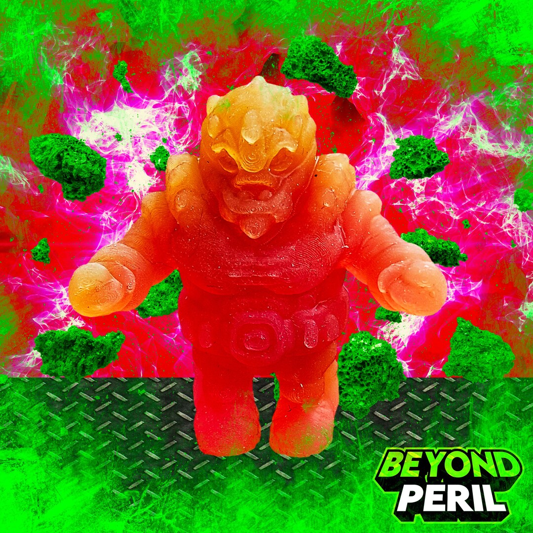 Galactic Warrior Handmade Alien Squishy Toys – Orange Red Vaporwave ...
