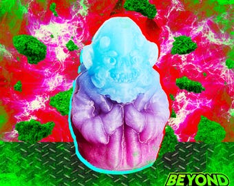 Alien Monk Handmade Alien Squishy Toys – Pink Blue Vaporwave Keshi Fidget Desk Decor