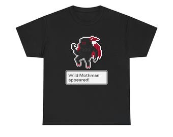 Pixel Art Mothman Tee | Retro Video Game Cryptid