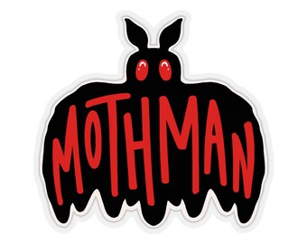Mothman - Vintage - Horror - Cryptids - Monster - Kreaturen - Throwback - Mutantenfamilie - Urban Legends - Kiss-Cut Aufkleber