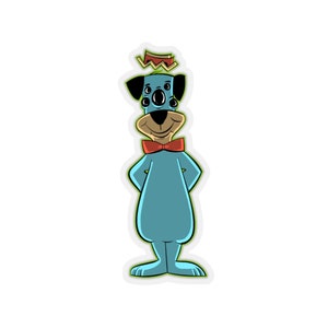 Huckleberry Hound Alien Design - Classic Cartoon - Fan Art - Kiss-Cut Stickers