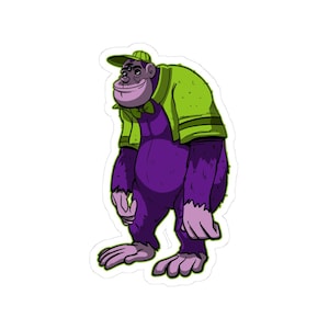 Grape Ape - Alien Design - Hanna Barbera - Classic Cartoon - Fan Art Kiss-Cut Stickers