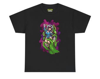 Girl Astronaut in Vines T-Shirt | Space Adventure Graphic Tee