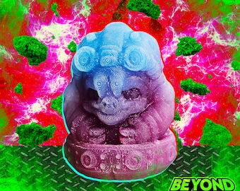 Handmade Alien Squishy Toys – Pink Blue Vaporwave Keshi Fidget Desk Decor