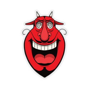 Hypnotize - Devil - Demon - Car Decal - Laptop Sticker - Cartoon Illustrated - Kiss-Cut Stickers
