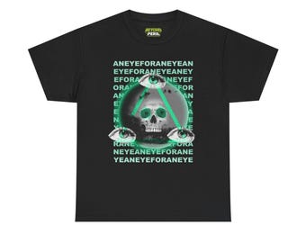 Eye for an Eye Skull Tee | Weirdcore Triangle Space Design